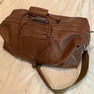 Coach men’s weekender bag in brown leather